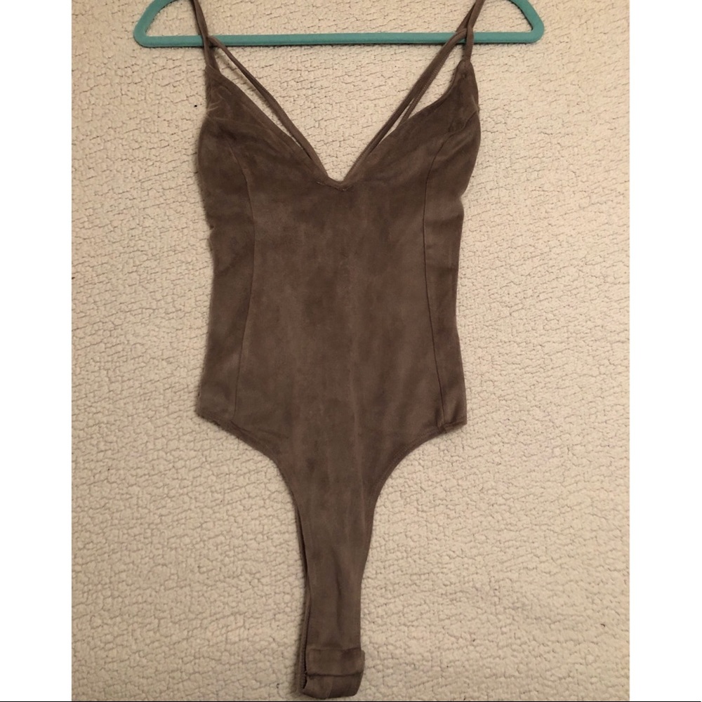 Suede Charlotte Russe bodysuit